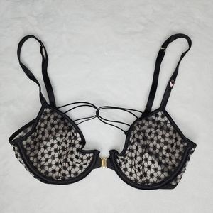 Victoria's Secret VS Luxe Starburst Unlined Demi Bra 32C